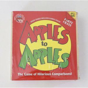 Apples to Apples Party Crate Board Game - Family Fun Wood Wooden Box NEW…